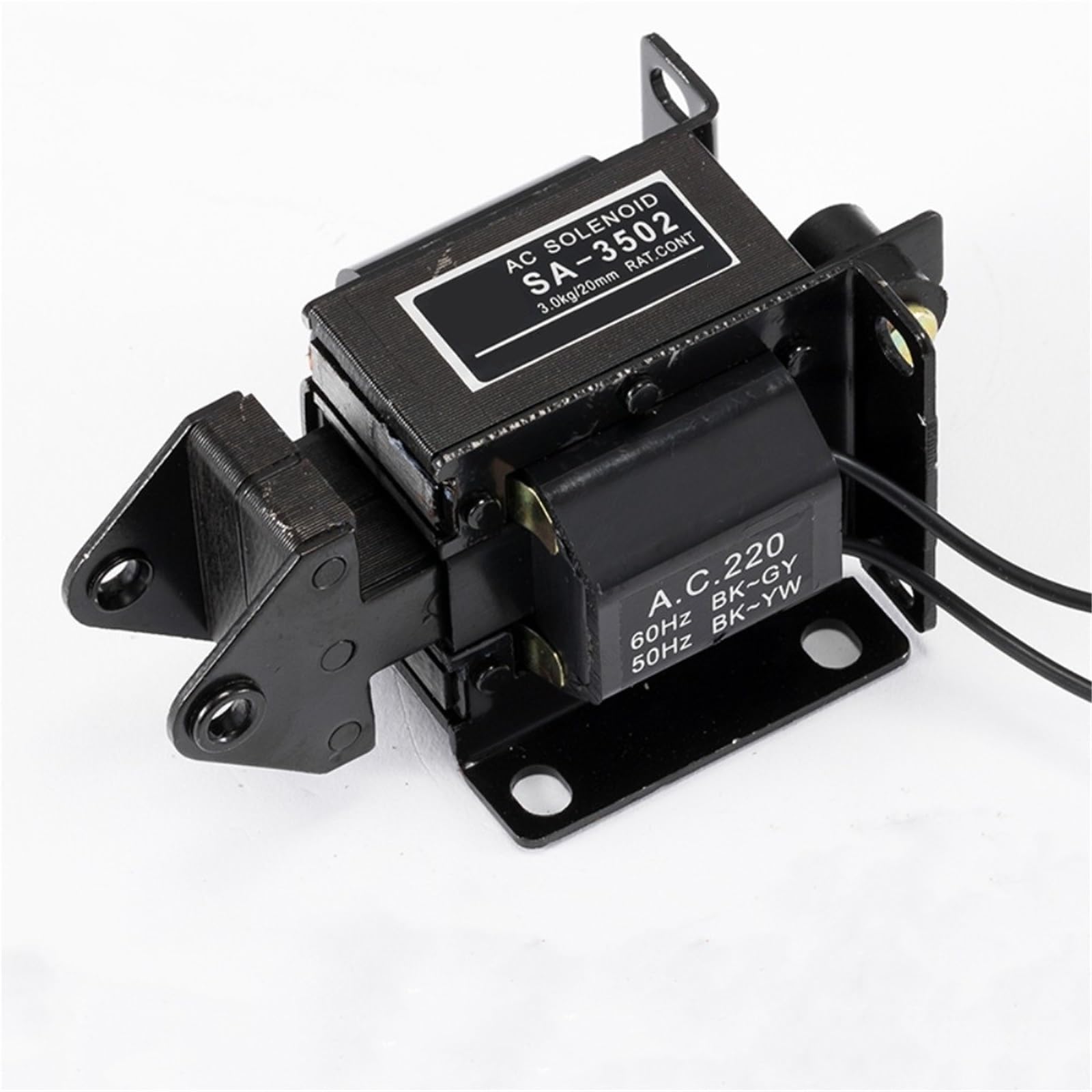 Électroaimant solénoïde force 3kg course 20mm traction AC 380V