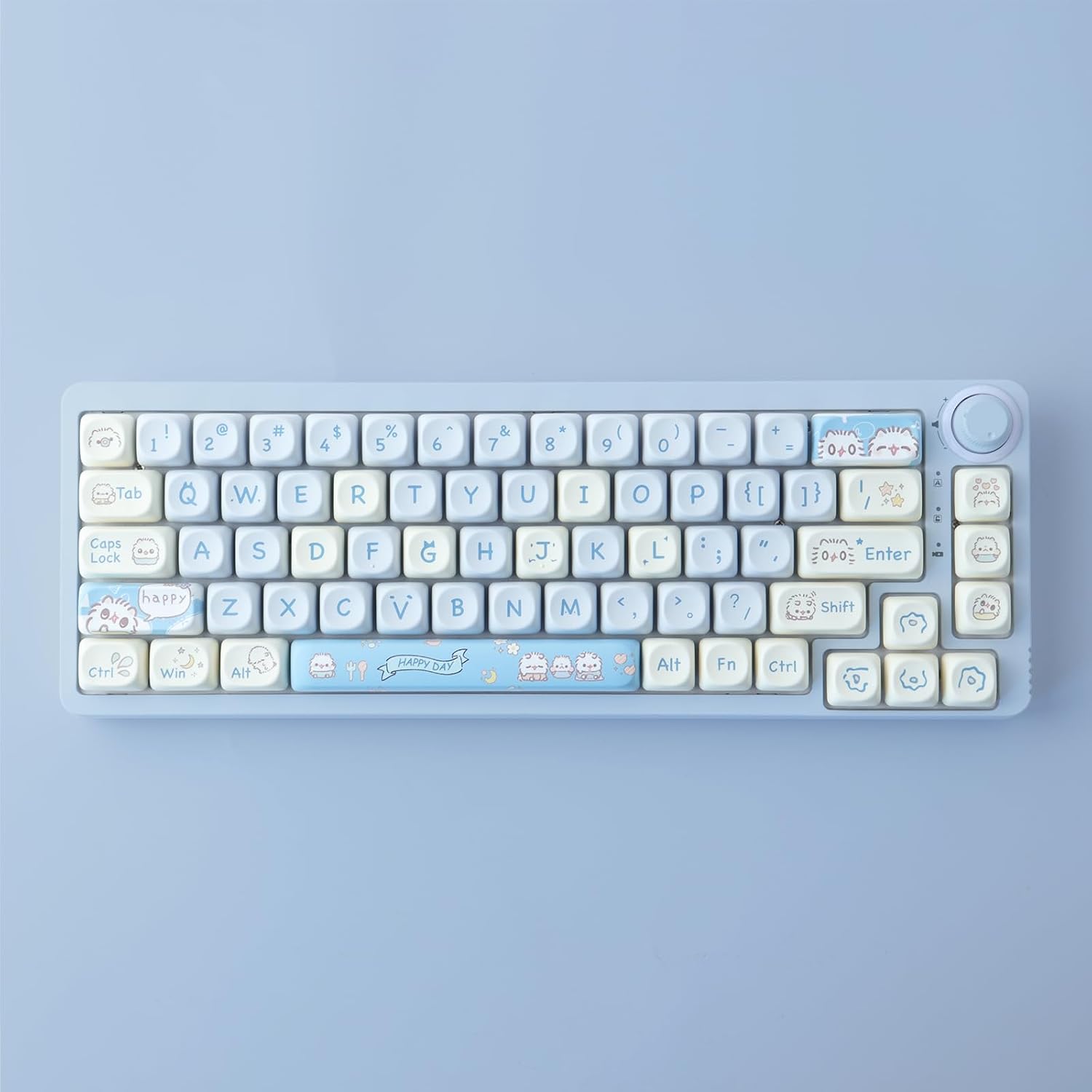 Hyekit PBT Keycaps for Mechanical Keyboard - 145 Keys Baby Cat Key caps, Dye-Sublimation Cute Keycaps MOA Profile Custom Keycap Set for Cherry MX Switches, for Mac Windows PC Keyboard