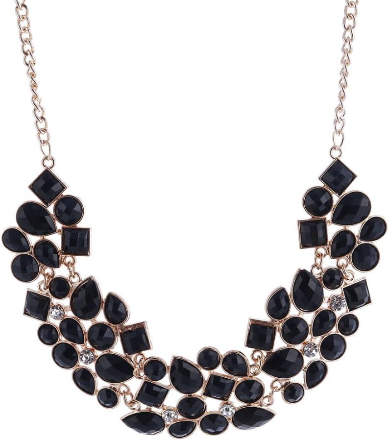 Latest Stylsh Western Black Crystal Choker Necklace for Women and Girls