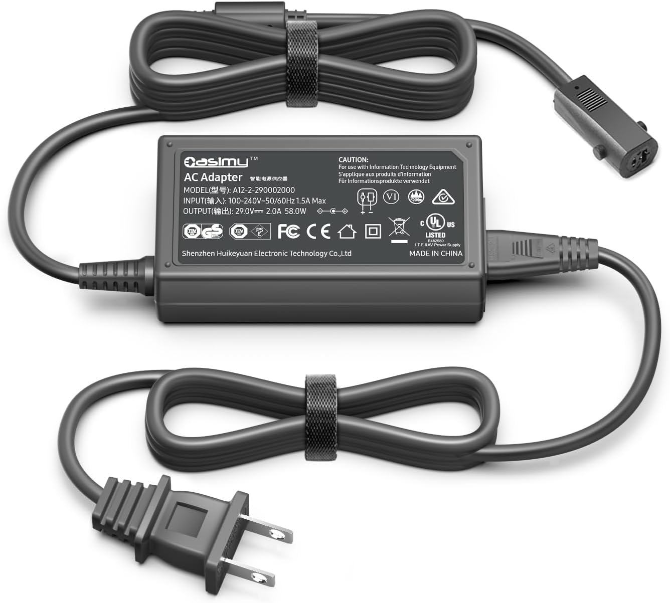 Amazon.com: 2-Prong 29V AC/DC Adapter Replacement for Changzhou Kaidi ...