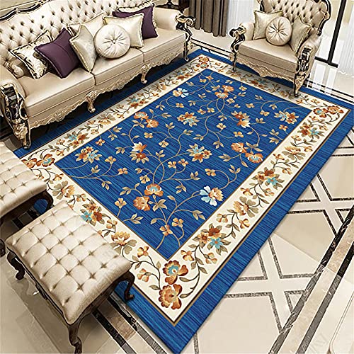 Tapis de cuisine imprimé ethnique bleu et beige 40x60 cm - 2