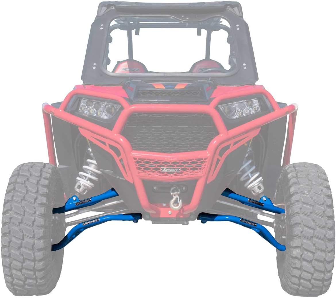 SuperATV High Clearance Upper & Lower A Arms for Polaris RZR XP Turbo/XP 4 Turbo (2016+) - Voodoo/Velocity Blue