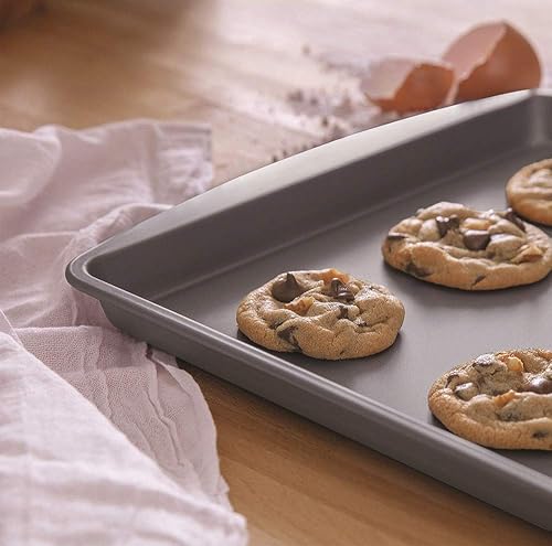 Miniatura 5 de G & S Metal Products Co mpany OvenStuff - Juego de 2 bandejas antiadherentes para galletas, color gris