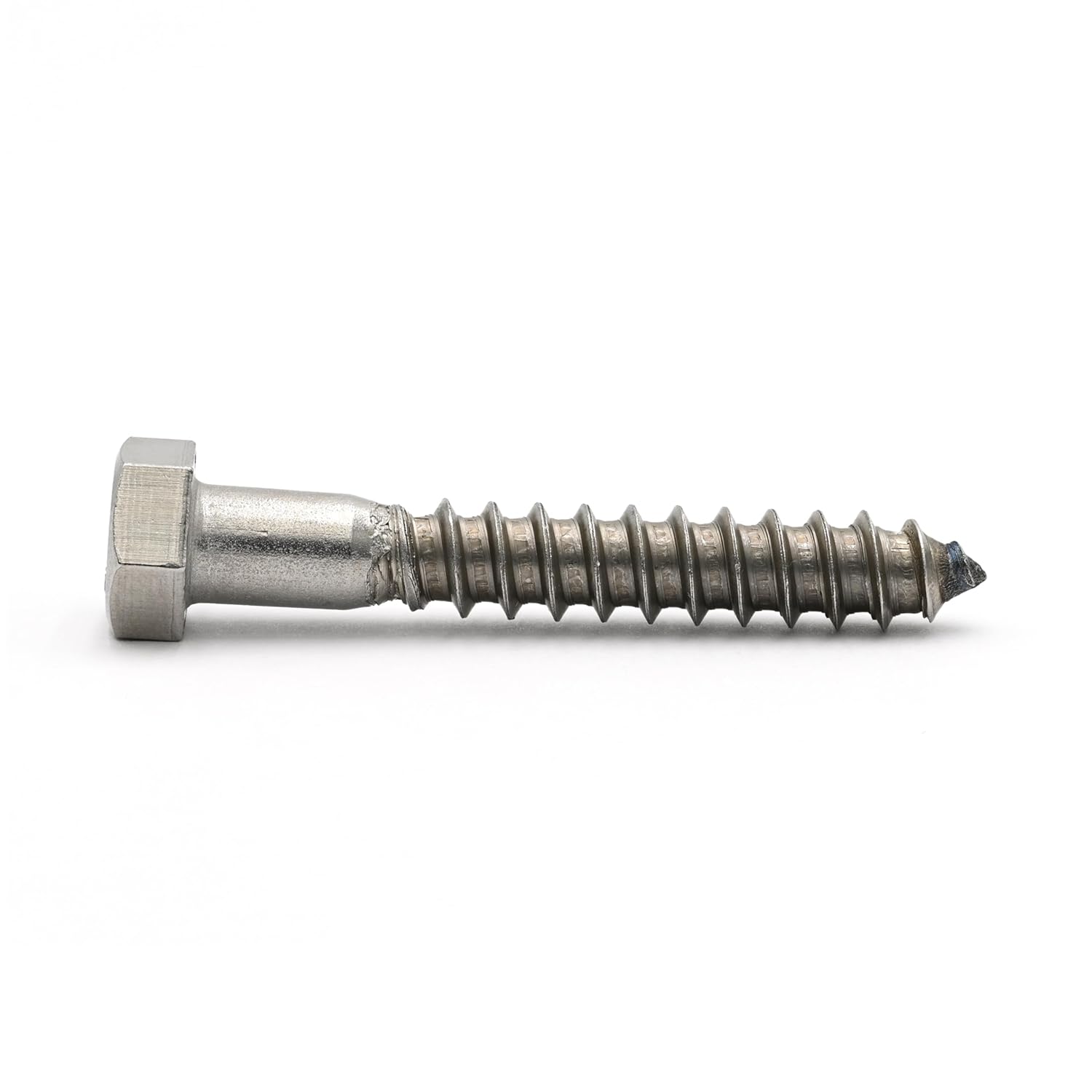 5/16" x 7" Partially Threaded (Grade 304) Stainless Steel Hex Lag Screws, 10 Pack - by Fastener Depot