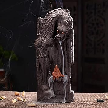 Backflow Incense Burner Ceramic Household Indoor Large Dragon Breath Creative Ornaments Tea Ceremony Viewing Sandalwood Burner