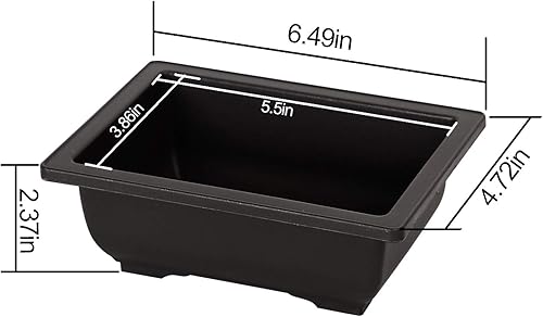 Miniatura 2 de 15 macetas de 8.9 pulgadas, macetas rectangulares de plástico para entrenamiento de bonsái, macetas para suculentas para jardín, interior,