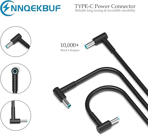 Miniatura 2 de Adaptador de CA de punta azul de 90 W 65 W para HP Envy Touchsmart Sleekbook 15 17 M6 M7 Series HP Pavilion 11 14 15 17 HP Stream 11 13 14 HP