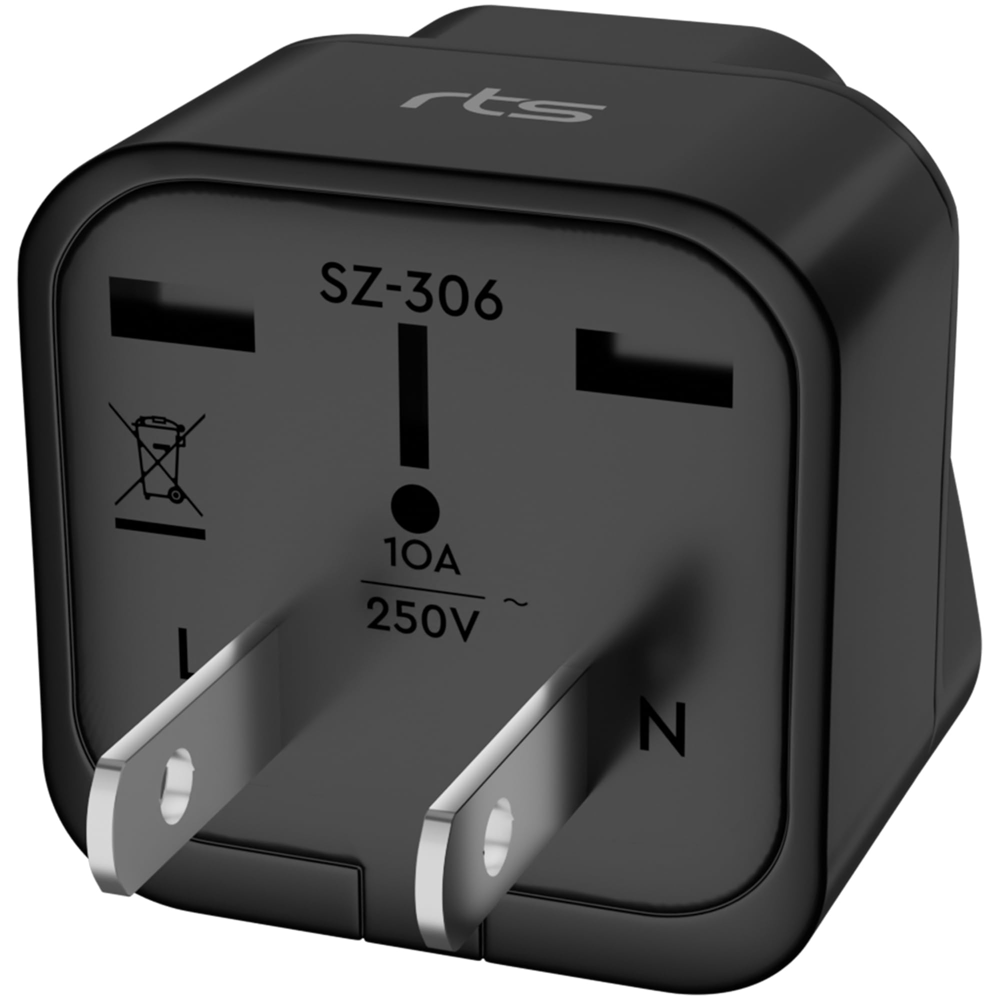 rts India US Converter Plug, Universal Travel Adapter USA Travel Adapter USA Adaptor Type B Plug Compatible India to Canada, US, Japan, Australia, Jamaica, Mexico, Thailand, China (2 Pin) Black-picture-30