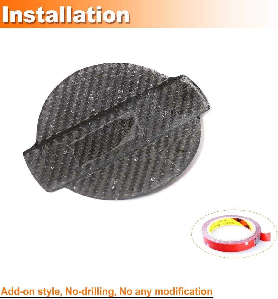 Carbon Fiber Filler Door Tank Gas Cap Lid Cover Fits for Audi TT TTS TTRS Coupe 2 Door 2015-2018 Engine Oil Tank Filler Water Tank Lid Cap Cover