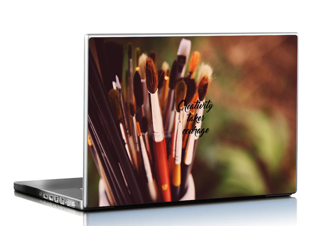 Seven Rays Creativity Takes Courage Laptop Skin Covers Fits for All Models for Screen Size Dimensions - 15 x 10 Inches