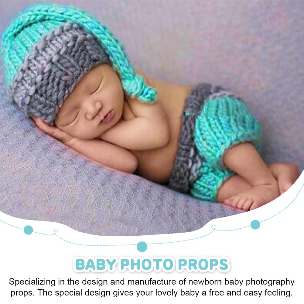 Tokiysn-baby Newborn Photography Outfits Clothes for Newborn Cute Photo Props Crochet Knitted Baby Photography Prop Outfit Set