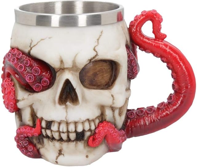Nemesis Now B4695N9 Devoured Tankard 16cm, Resin w/stainless steel insert, Red, One Size