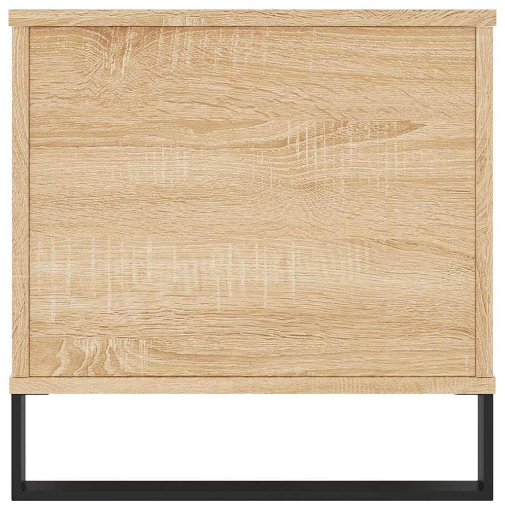 Hothingwell Inżynieryjny drewniany stolik kawowy 90x44,5x45 cm | Podnoszona góra, ukryte przechowywanie, metalowe nóżki, łatwe do czyszczenia