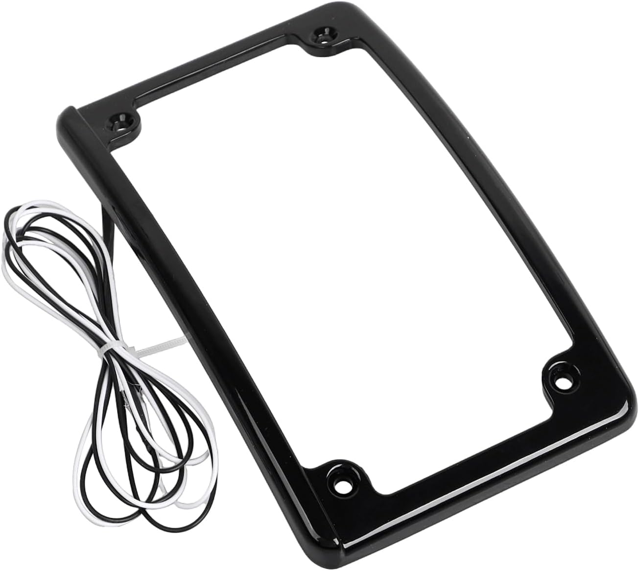 12° Curved LED License Plate Holder Frame for Harley Touring Electra Glide Road Glide Road King Street Glide Tri Glide Ultra Limited FLHTK