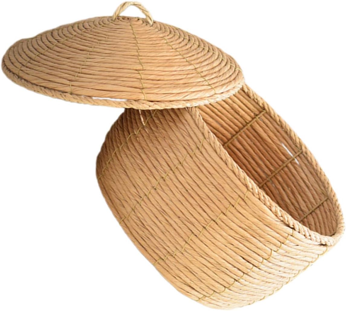 KITANDOVE Rattan Storage Basket Woven Basket Decorative