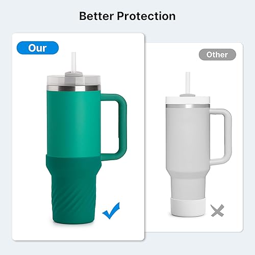 Miniatura 6 de Funda protectora de silicona para Stanley H2.0 y vaso de aventura de 40 onzas, funda protectora de silicona para accesorios de copa Stanley (Alpine)