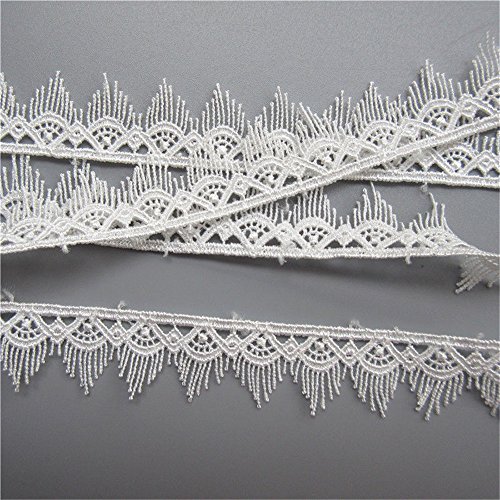 image for Qiuda 5 Meters Scalloped Tassel Fringe Band Lace Trim Ribbon 2 cm Widt