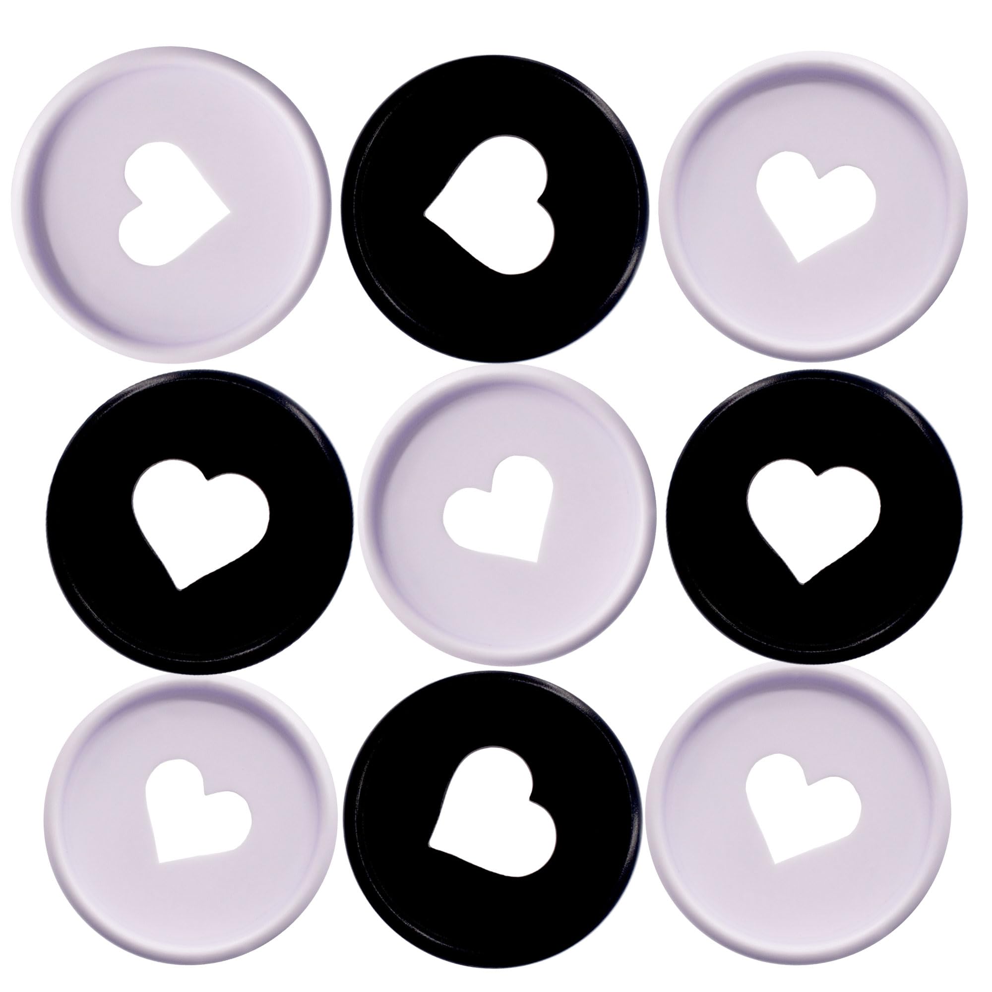 ITSYHPRO 100pcs Planner Expander Discs 1.26Inch Book Binding Disc For Discbound Notebook Accessories Heart Binder Rings(White Black Mixed,1.26 inch/32