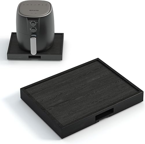 Bandeja deslizante para electrodomésticos de cocina, bandeja deslizante de madera para cafetera, organizador de encimera de cocina para el hogar,