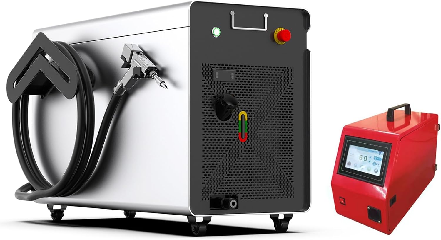 Raycus Laser Welding Machine, 220v Laser Welder Machine 4 in 1 Laser Welder/Cleaner/Cutter Handheld Fiber Laser Welder for Metal, Industrial Welding Tools (1200W, Single Wobble)
