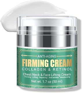 MUOCOBU 5-in-1 Anti-Aging Firming Neck Cream with Retinol & Collagen - Tightens, Lifts Neck, Chest & Face, Reduces Wrinkles for All Skin Types