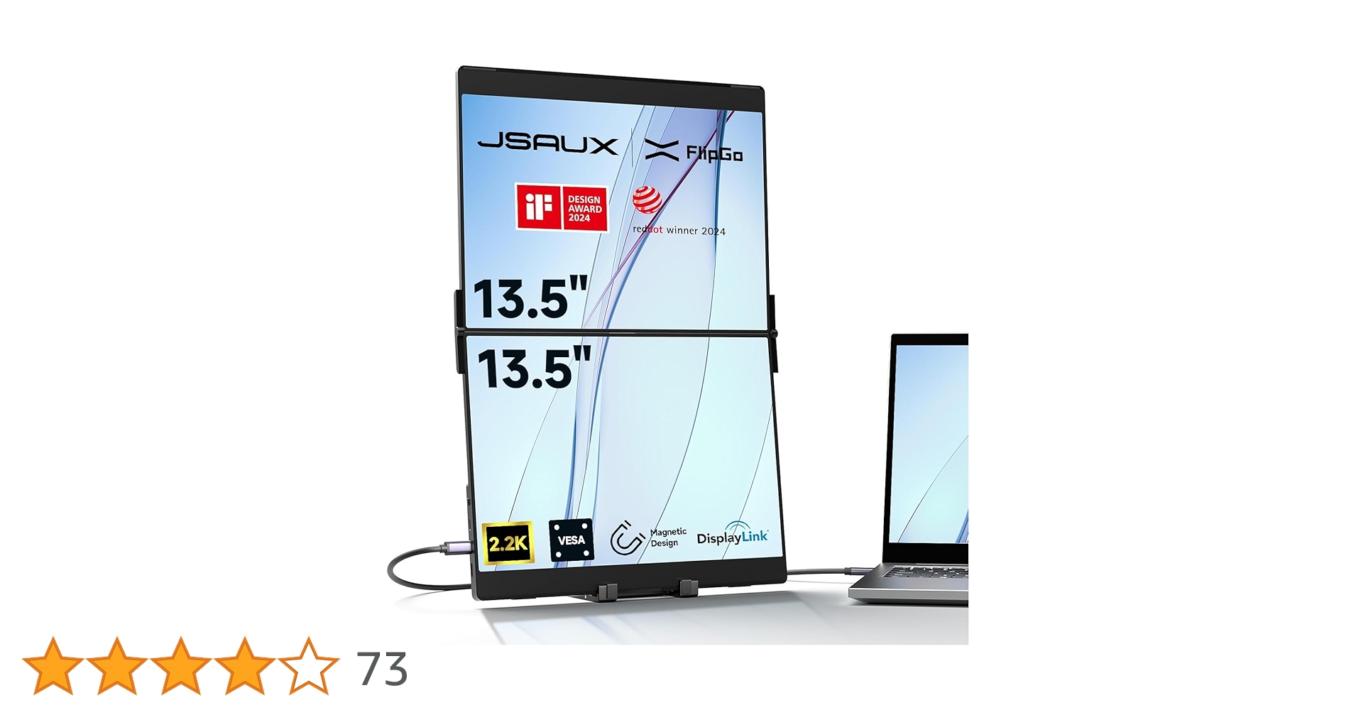 Amazon.co.jp: JSAUXの携帯用モニターFlipGoプロ13.5インチ2.2Kの