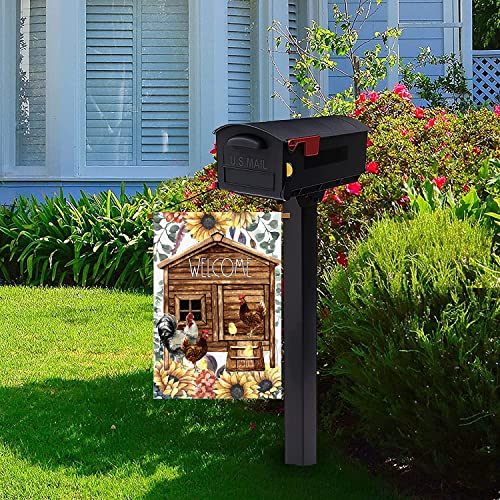 Surfapans Spring Chicken Welcome Garden Flag 12X18 Inch Double Sided Outside Summer Sunflower Burlap Small Outdoor Yard Flags Farmhouse Seasonal Holiday Porch Decoration #TOP2