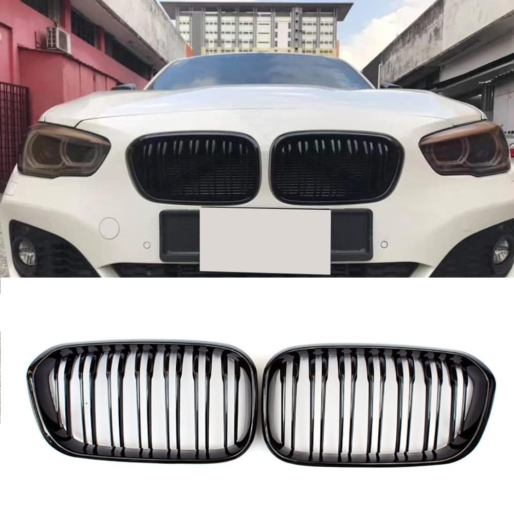 F20 F21 Griglia Anteriore per BMW Serie 1 F20 F21 LCI Griglia Paraurti Serie 1 Nera Griglie Radiatore 2015 2016 2017 2018 2019
