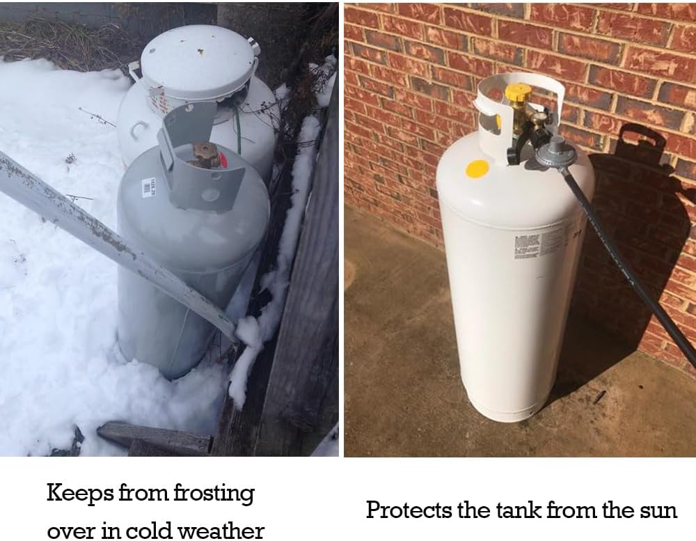 Upgraded YardJoyliz 100 Pound Propane Tank Insulated Cover 600D Heavy Duty