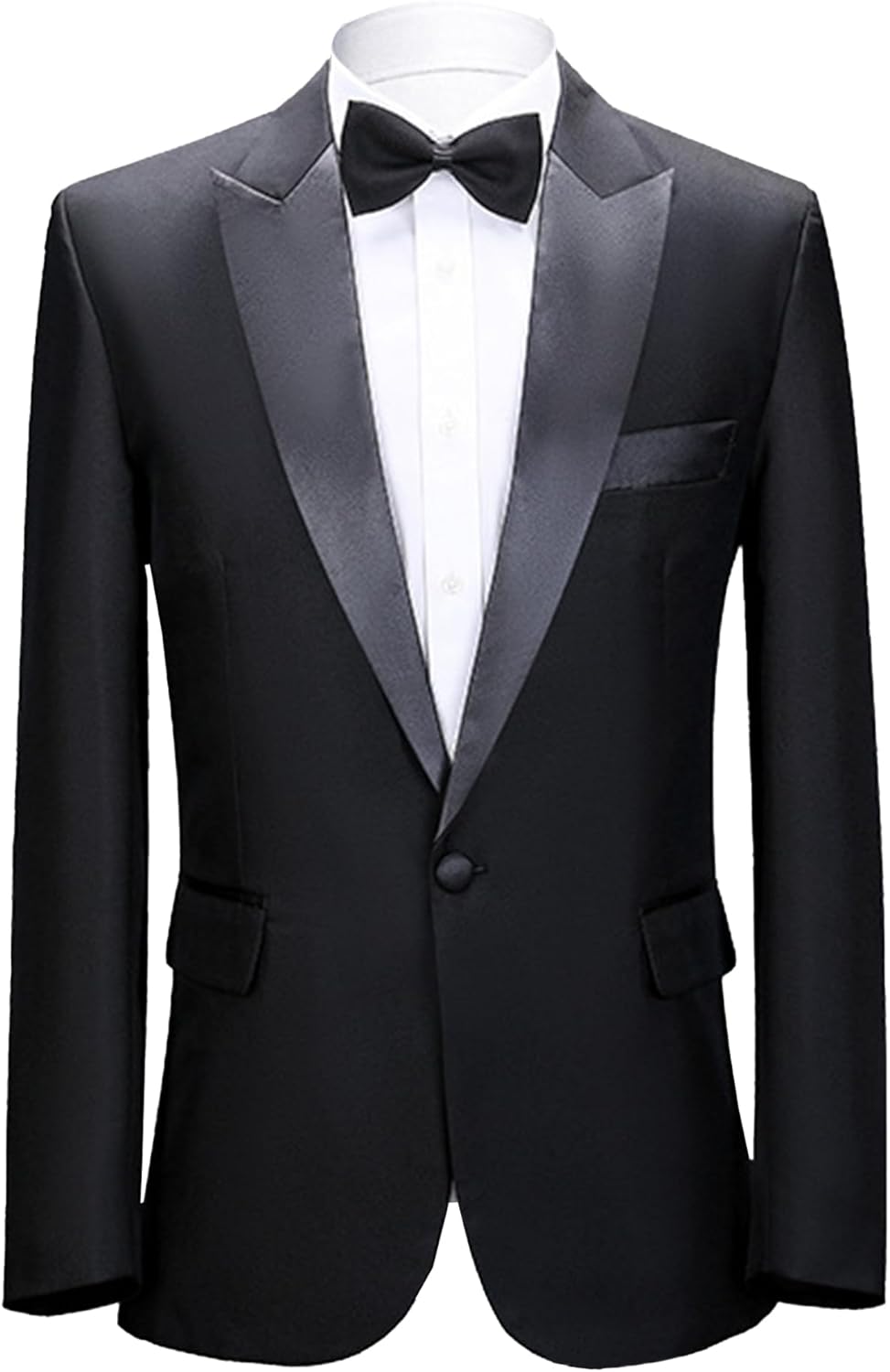 JEsilunmaMY 3 Piece Prom Suit Set for Men 1 Button Slim Fit Wedding Formal Dress Suit Solid Blazer Jacket Pants with Tie