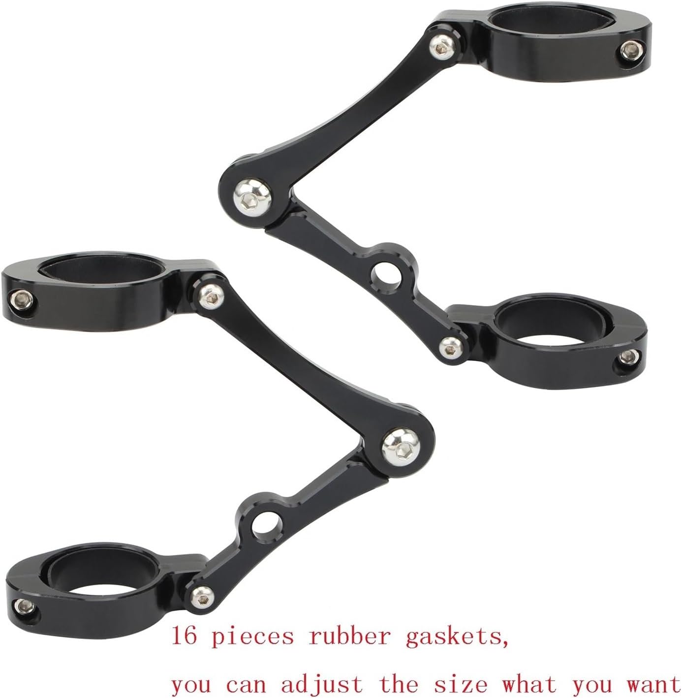 33mm-58mm Headlight Bracket Mount Clamp Fork Tube Light Holder 54mm 49mm 45mm 41mm 37mm Motorcycle Compatible with (Size : 41-45mm)