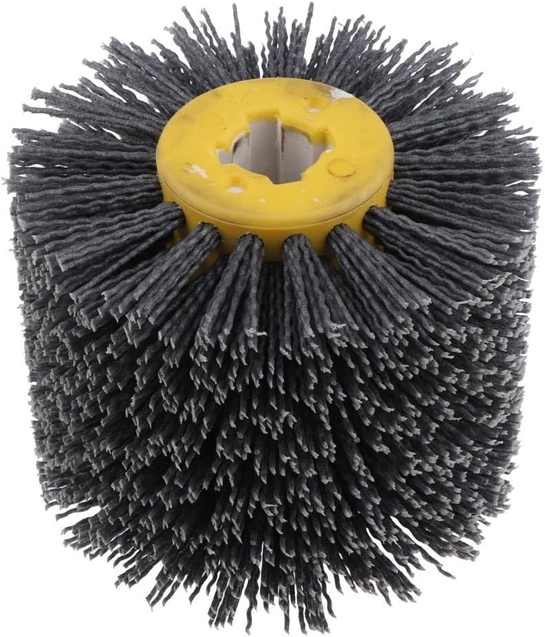 120 x 100mm Abrasive Wire Drawing Wheel Burnishing Brush for Wood Furniture Polishing, High Density Abrasive Wire, Long Durability, Suitable for Various - 120 Grit