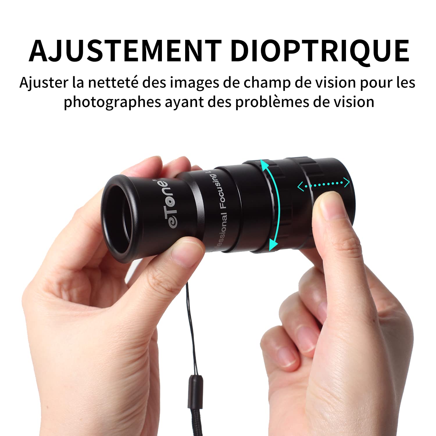 Loupe de Mise au Point X6 loupe MC 4x5 8x10 pour dépoli. Grand Format. Réglage dioptrique de la loupe