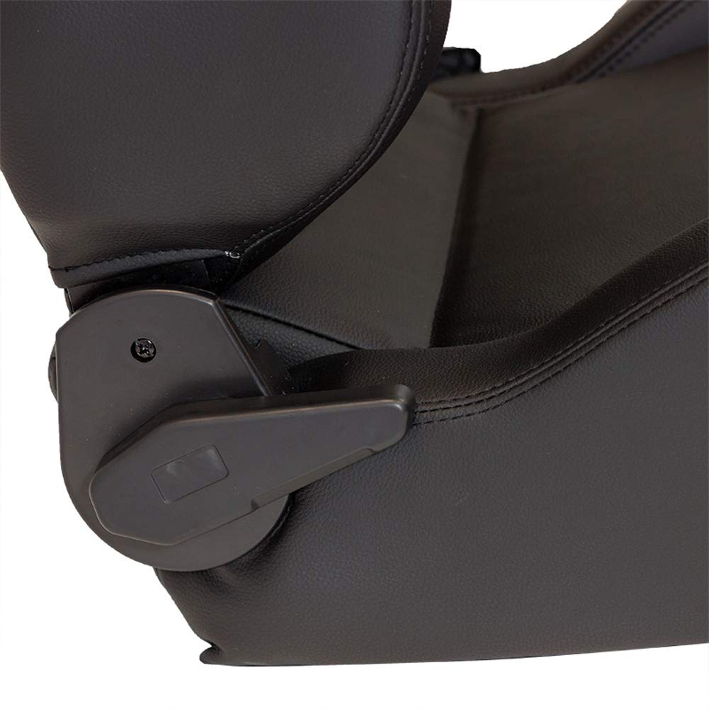 Sedile Sportivo 'RS6-II' - Finta pelle Opaco Nero - reclinabile doppia regolazione - incl. Slitte