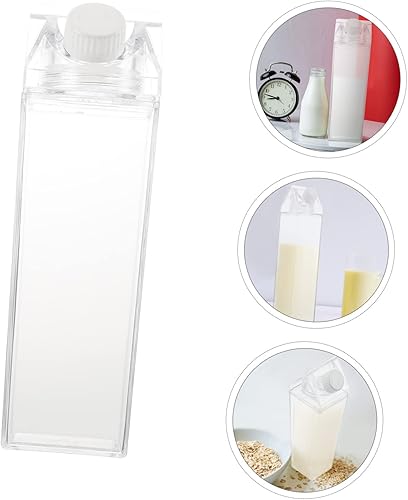 Miniatura 2 de Cabilock Taza de leche transparente Botella de almacenamiento a prueba de fugas Botella sellada Taza transparente Soporte de almacenamiento Botella