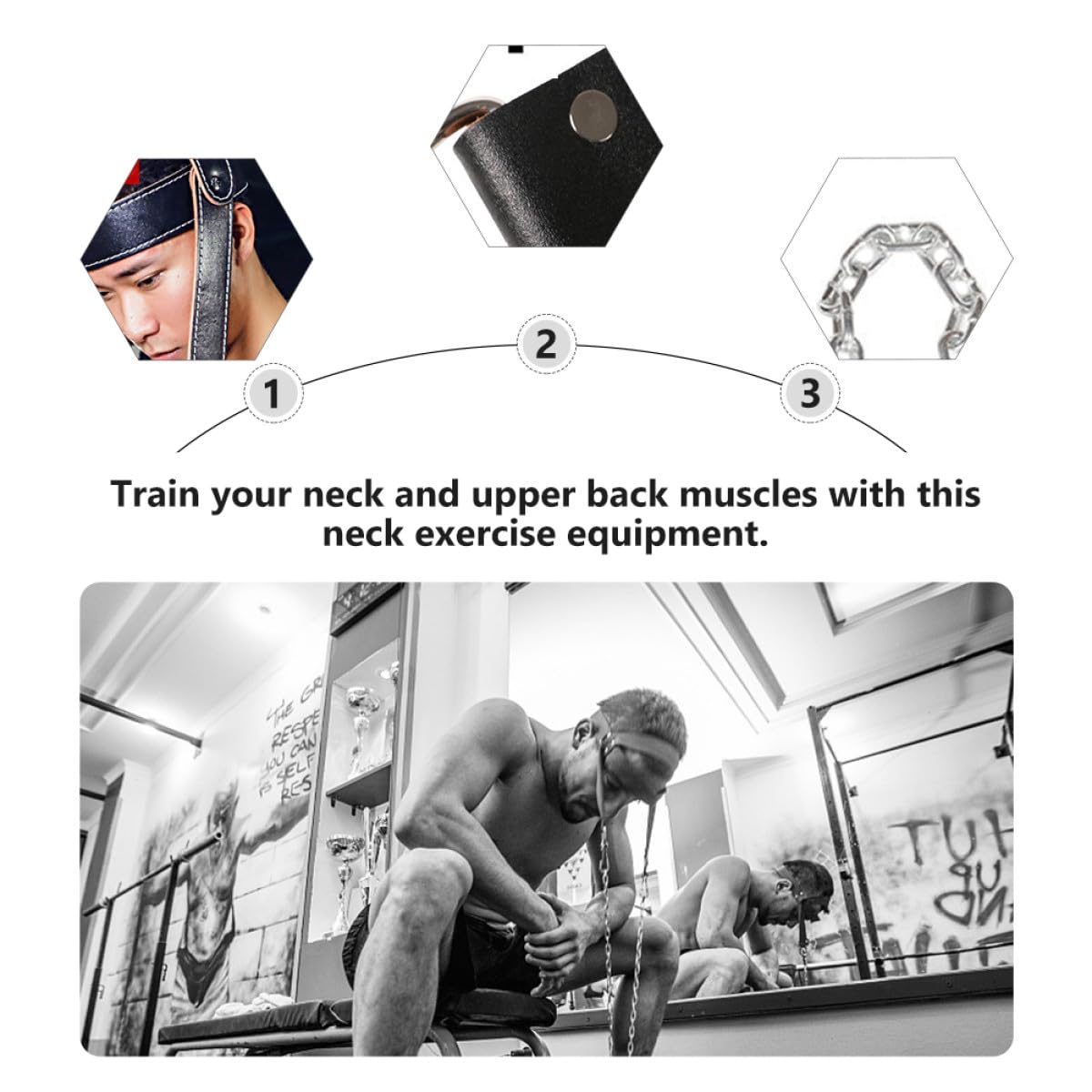 Czarny Trener Szyi i Barków Do Ćwiczeń z Obciążeniem Wytrzymały i Elastyczny Sprzęt Do Budowy Mięśni Karku Oraz Poprawy Postawy Ciała