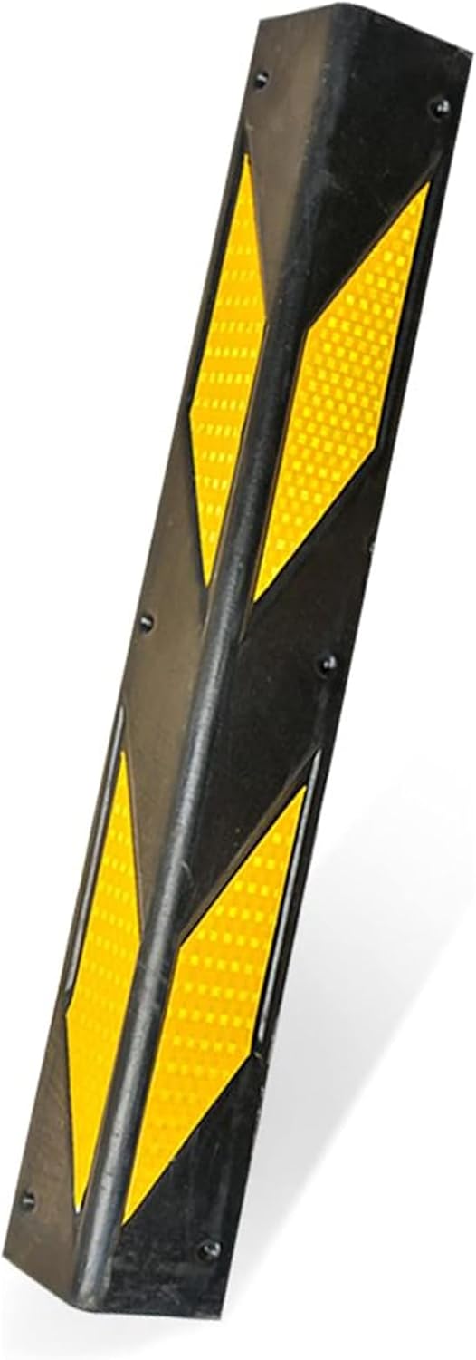 Rubber Wall Corner Guard 60cm, Garage Wall Protector with Black and Yellow Stripes, Heavy-Duty Corner Bumper for Safety, Warning Corner Guard for Home & Industrial Use