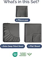 Vista 210 de Extra Deep Pocket Split King Sheets - 5 Piece Breathable & Cooling Bed Sheets - Hotel Luxury Bed Sheet Set - Soft, Wrinkle Free & Comfy - Easily