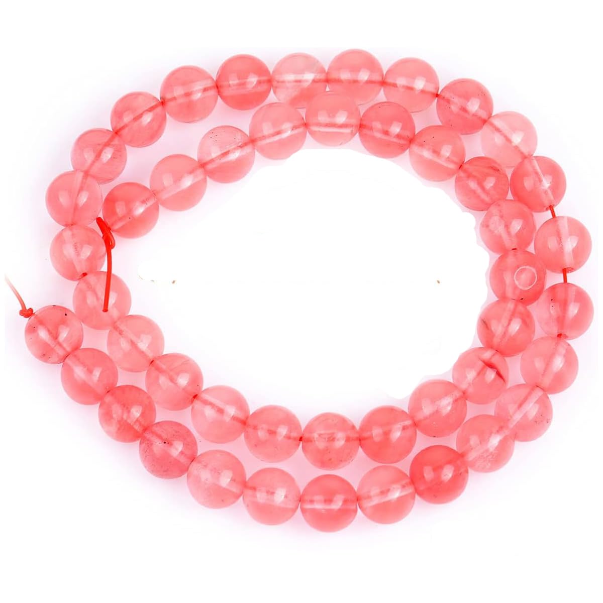 Perles Quartz Cerise Facettées - Ovales 25x12mm - Fait Main, Iris Moon