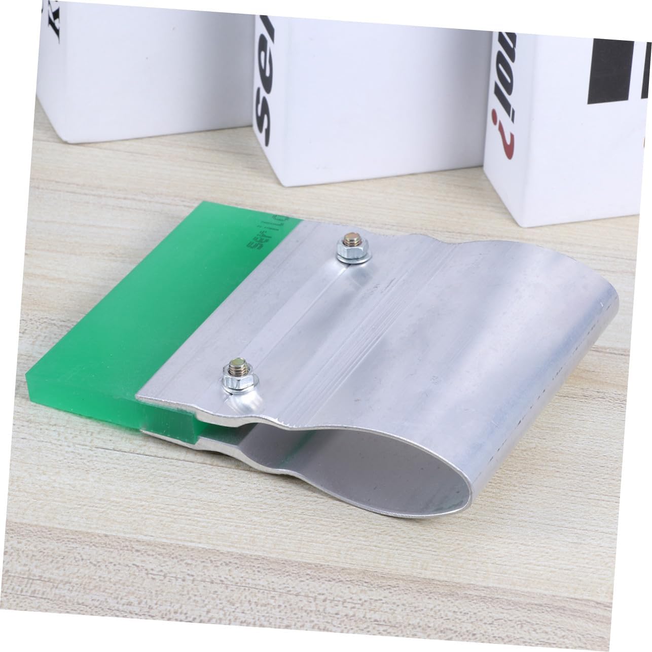 Alipis Wear-Resistant Rubber Squeegee with Aluminum Handle Random Color Silk Screen Printing Tool for Graphic and Textile DIY Applications Random Color