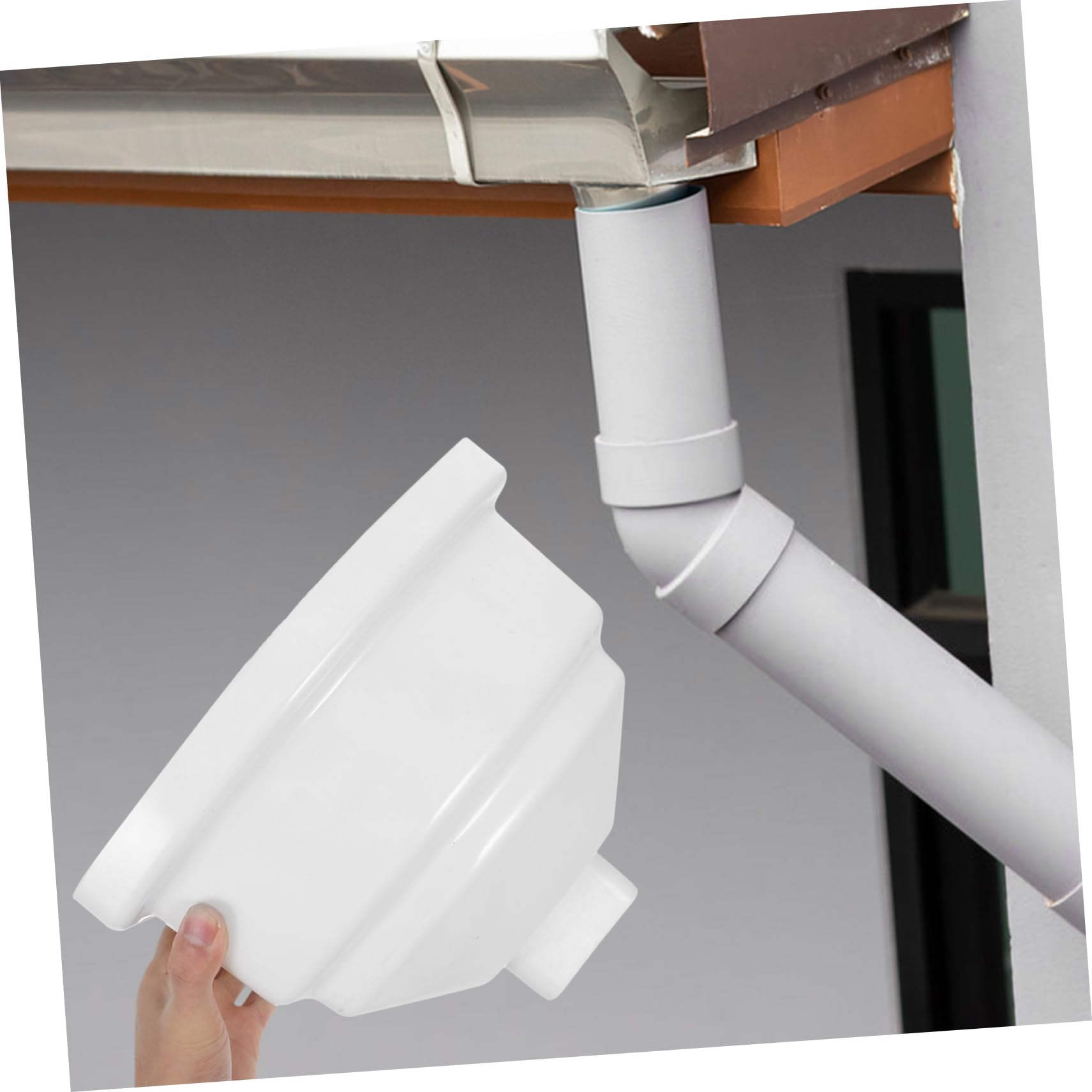 SOLUSTRE Canalón De PVC Desviador para Cobertizo Filtro De Agua Adaptador De Drenaje Instalación Rápida