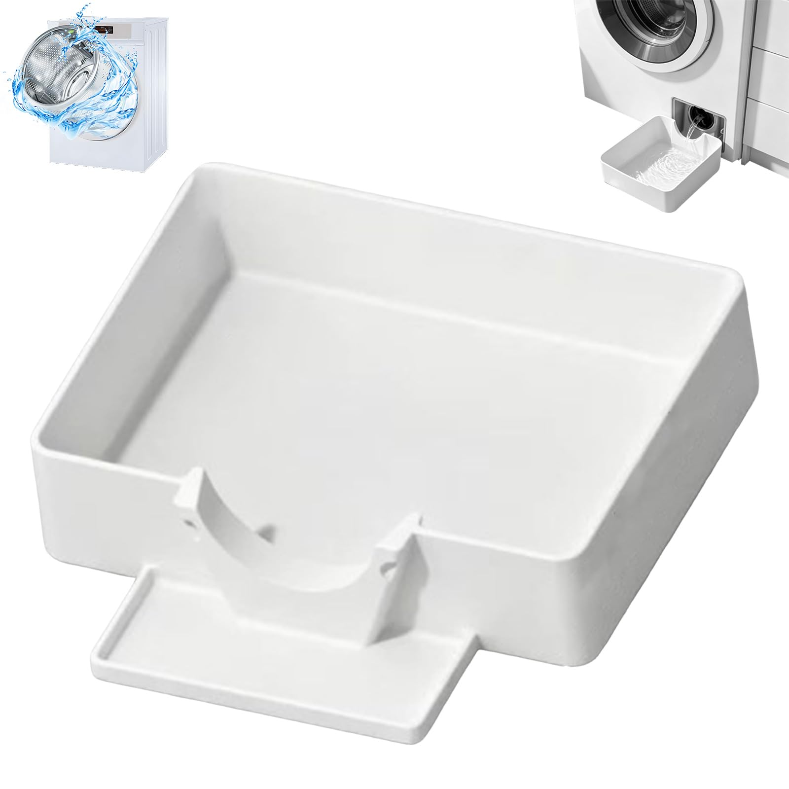 Washer Drip Pan, Washing Machine Drain Filter Catch Bowl Compatible with 74mm, Laundry Washer Filter Cleaning Tray for Collecting Water and Debris During