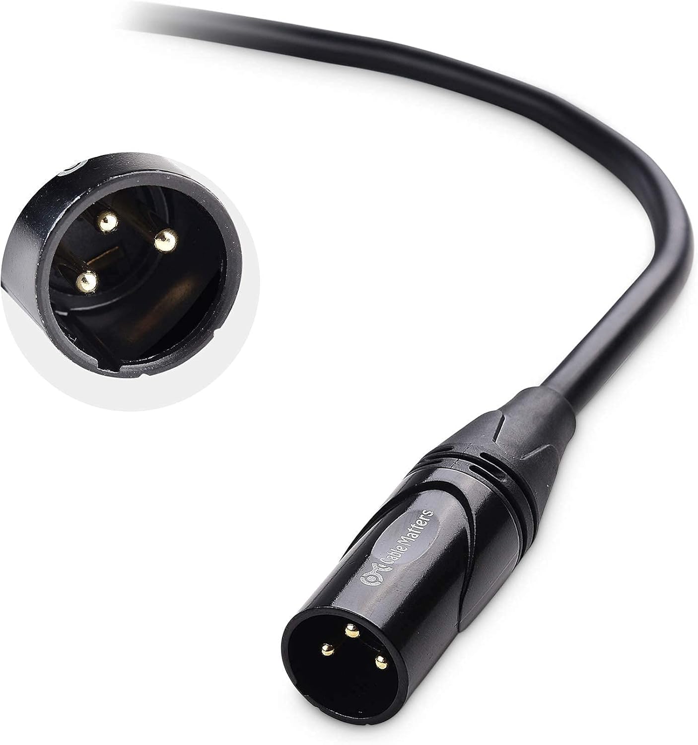 Cable Matters 2-Pack Premium XLR to XLR Microphone Cable 3 Feet & 1/4 Inch TS to TS Electric Guitar Cable