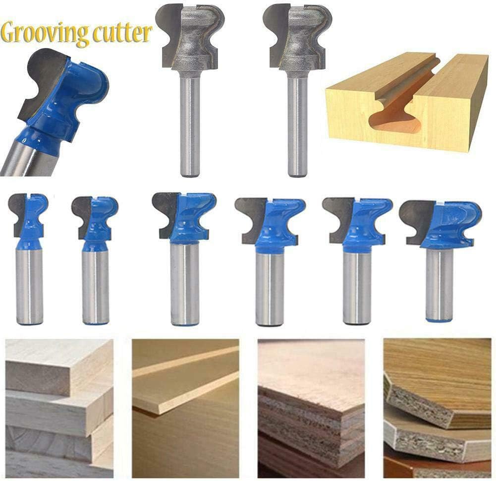 End Milling Cutter Bit, 1/2" Shank, 7/8" Cutting Dia, Carbide, 1 Flute, V-Groove Cut, Router Bit