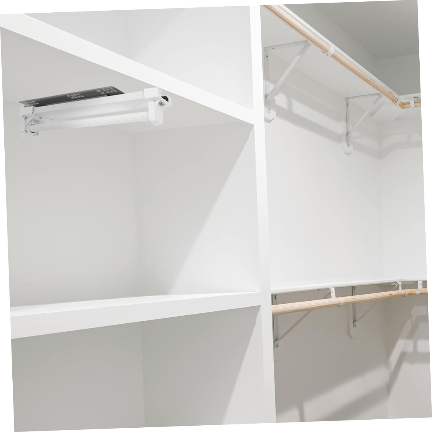 Homoyoyo Pull Out Closet Rod Hanger Rack Damping Design for Smooth Sliding for Pants and Clothing Storage Wardrobe
