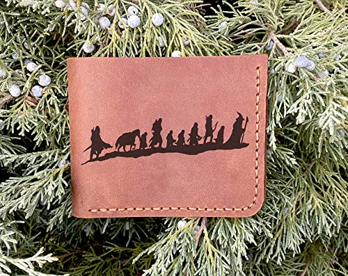 The Fellowship Of Ring Wallet, Lord Rings Wallet, Gift for Him, Personalized Mens Wallet, Handmade Leather Wallet, Mens Gift For Father, Husband Gift, Boyfriend Gift k714