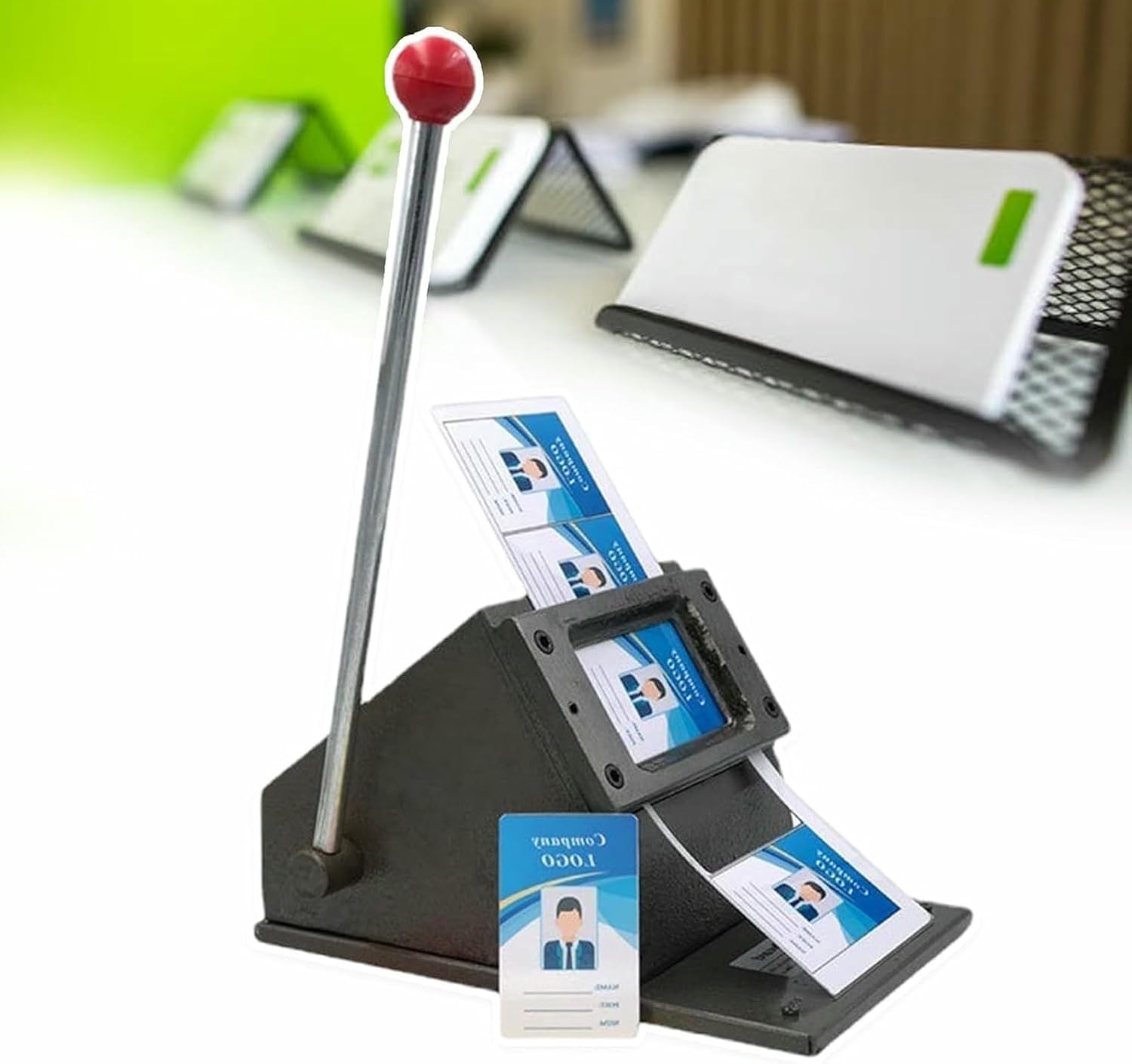 Table Top Passport Id Photo Die Cutter,with 0.08cm Cutting Thickness,Business Card Cutter Die Cutter,for Cut PVC, Pet, and Paper,Manual Id Card Corner Cutter~/