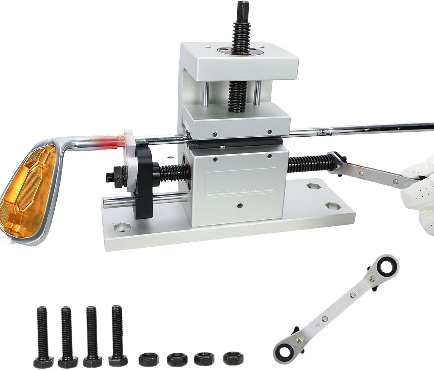 Club Shaft Extractor, Golf Club Vise Clamp, Aluminum and Iron, Professional Clubs Regripping Kit, Golf Workshop Supplies, Shaft and Head Separator for Cue Assembler, DIY Enthusiasts