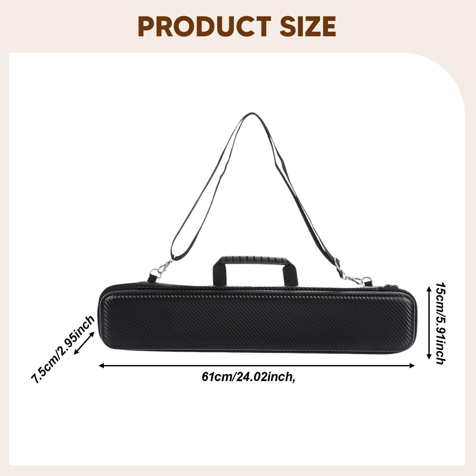 MERIGLARE Étui Rigide en EVA pour Canne à Pêche, Portable et Résistant Aux Chocs, avec Bandoulière. Idéal pour Les et La Pêche en Extérieur. Fermetures