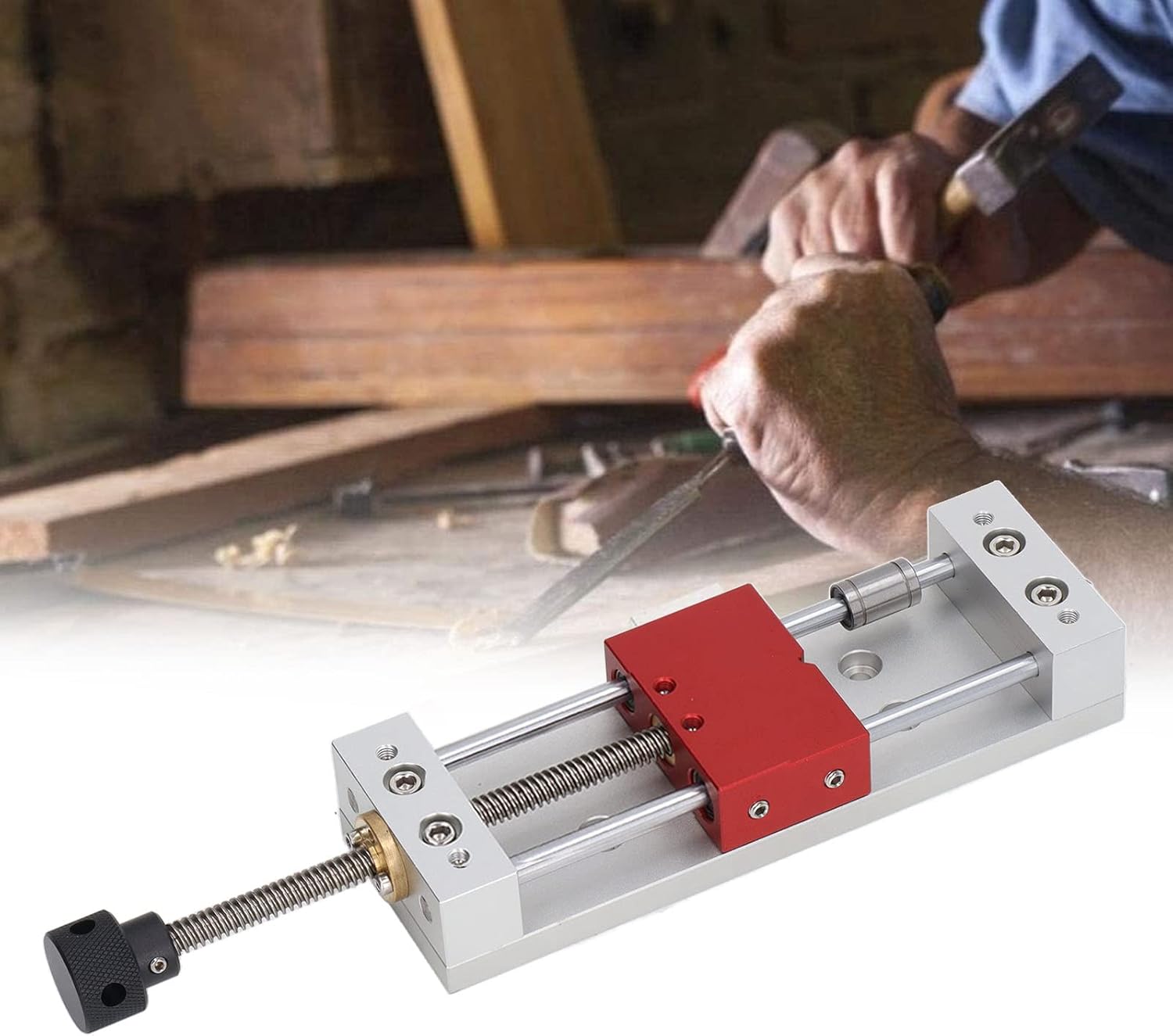 Clamp Vise, Drill Press Vice Bench Table Vise 0100mm Clamping Range Mini Flat Clamp Aluminium Alloy DIY Sculpture Craft Carving Tool for, Bench Vises aluminium alloy table benc clamp